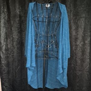 LuLaRoe Dark Blue Sheer Heringbone Cardigan Nightgown Cover-up